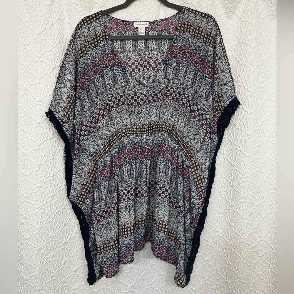 Sheer maternity beach cover up